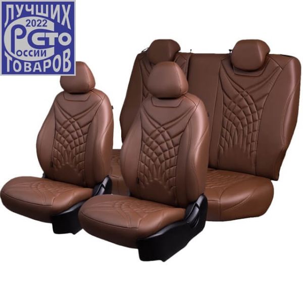 Чехлы Премиум Экокожа Байрон Президент|Жук на Fiat Albea 2002-2012 г.в.