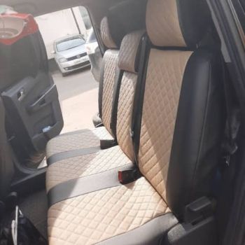 Авточехлы Автопилот Чёрный темно бежевый Ромб